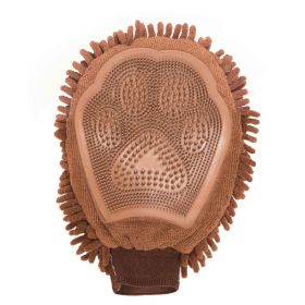 DGS Pet Products - Dirty Dog Grooming Mitts - 10" x 7" x 1" - Brown