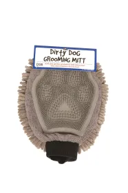 DGS Pet Products - Dirty Dog Grooming Mitts - 10" x 7" x 1" - Grey