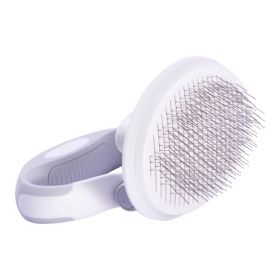 Pet Life 'Gyrater' Travel Self-Cleaning Swivel Grooming Slicker Pet Brush - Default