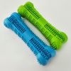 Chew Toy Stick Dog Toothbrush with Toothpaste Reservoir Natural Rubber Dog Dental Chews Care Dog Toys Bone for Pet Teeth Cleaning - Green