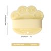 Dog Bath Brush,Pet Bath Comb Brush Soothing Massage Rubber Comb,Pet bathing brush - Light Yellow