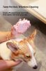 Dog Bath Brush,Pet Bath Comb Brush Soothing Massage Rubber Comb,Pet bathing brush - Light Blue