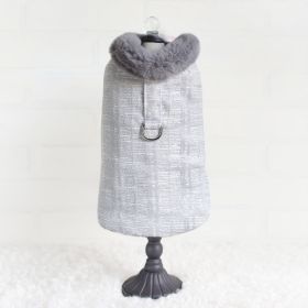 Gia Dog Coat (Color: Silver, Size: LG)