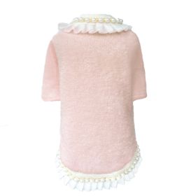 Dream Pearls Dog Sweater (Color: Peach, Size: XXS)