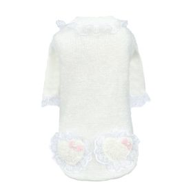 Lil Lamb Dog Sweater (Color: Ivory, Size: XXS)