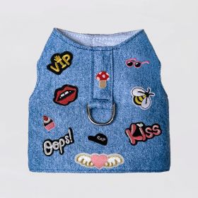 Rebel Dog Harness (Color: Denim, Size: MD)