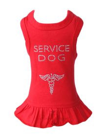 Service Dog Dress (Color: Red, Size: MD)