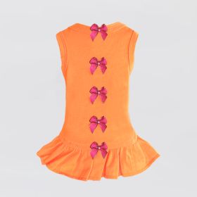 Summer Dreams Dog Dress (Color: Orange, Size: XXS)