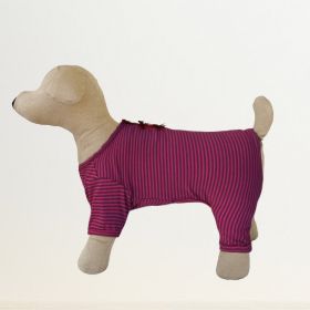 Sweet Dreams Dog Pajamas (Color: Striped Purple, Size: MD)