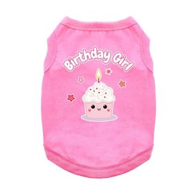Birthday Girl Dog Shirt (Color: Pink, Size: X-Small)