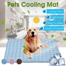 Dog Mat Cooling Summer Pad Mat For Summer Washable For Small Medium Large Dogs (Color: mesh cloth blue, Size: XS 40x30 cm)