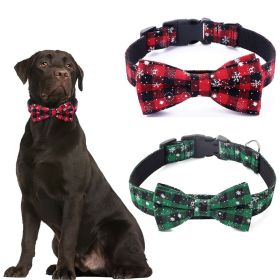 Christmas Dog Collar Snowflake Dog Collar (Color: Green, Size: XS)