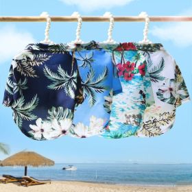 Hawai Beach clothing for Pet Dog Cat T-Shirts Cute for Small to Medium Dog Cats Cool Summer Vest Camp Shirt Clothes; dog clothes (Colour: Shirt Island Wind Lake Blue, Size: XS (about 2-3 kg pet))