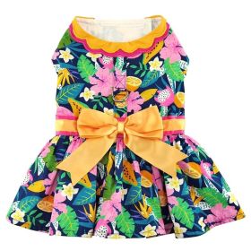 Fiesta Floral Dog Dress with Matching Leash (Size: small)