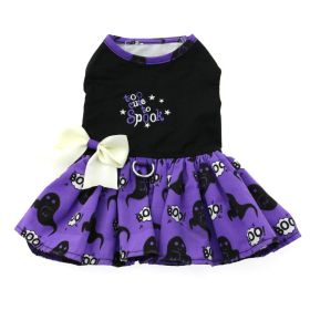 Halloween Dog Harness Dress (Color: Too Cute to Spook, Size: X-Small)