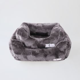 Luxe Dog Bed (Color: Pewter, Size: SM)