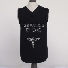 Service Dog Tank (Color: Black, Size: SM)