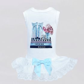 Fashionista Dog Dress (Color: White, Size: SM)