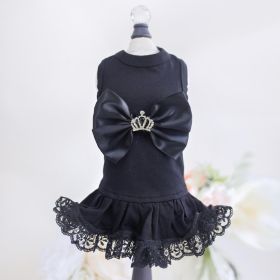Royal Princess Dog Dress (Color: Black, Size: XXS)