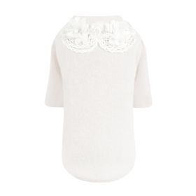 Sweet Magnolia Dog Sweater (Color: Cream, Size: LG)