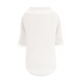 Heavenly Kiss Dog Sweater (Color: Cream, Size: LG)