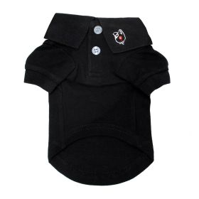 Solid Dog Polo (Color: Jet Black, Size: X-Small)