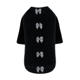 Houndstooth Dog Sweater (Color: Black, Size: SM)