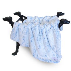 Whisper Dog Blanket (Color: Baby Blue, Size: Throw)